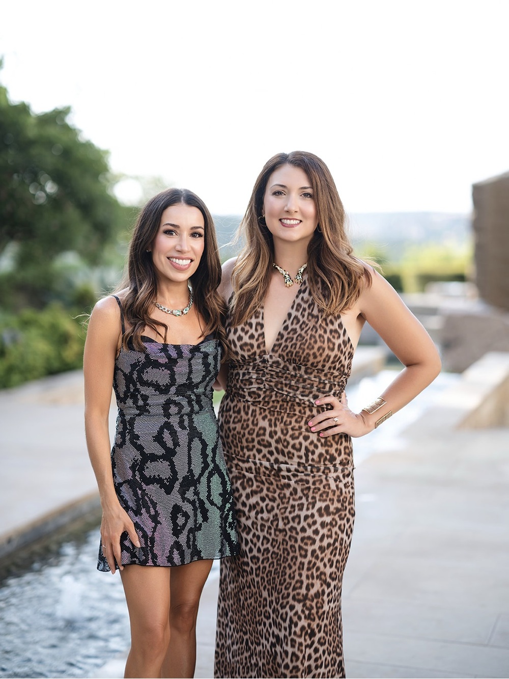 Bardot Leopard Print Halter Maxi Dress - Brown/Tan